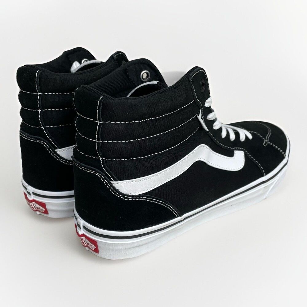 Vans Filmore Hi High Skate Canvas Suede Black White Shoes Men's Size 13 Sneakers - Picture 3 of 9